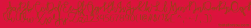 Saiba mais sobre a fonte AutumnMoonTtf Fonte AutumnMoonTtf – fontes marrons em um fundo vermelho
