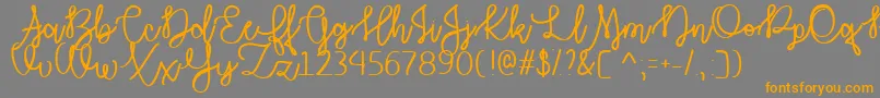 AutumnMoonTtf-Schriftart – Orangefarbene Schriften auf grauem Hintergrund