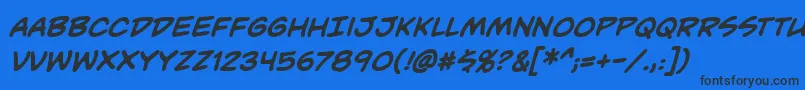 UnmaskedBbBold Font – Black Fonts on Blue Background