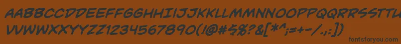 UnmaskedBbBold Font – Black Fonts on Brown Background