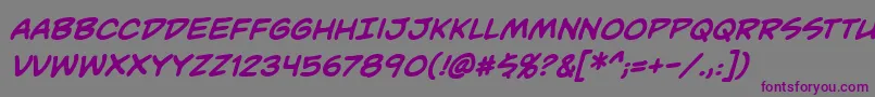 UnmaskedBbBold Font – Purple Fonts on Gray Background