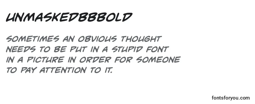 UnmaskedBbBold Font