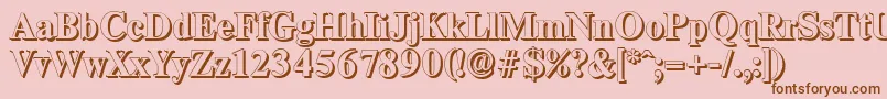 ThamesshadowBold Font – Brown Fonts on Pink Background