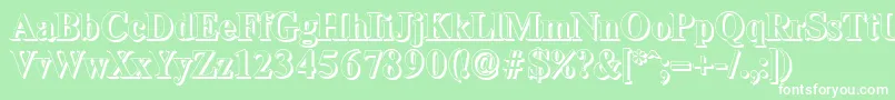 ThamesshadowBold Font – White Fonts on Green Background