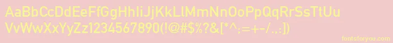Roadgeek2005Mittelschrift Font – Yellow Fonts on Pink Background