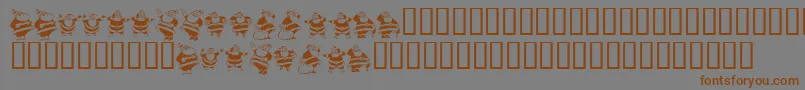 KrEightSantas Font – Brown Fonts on Gray Background