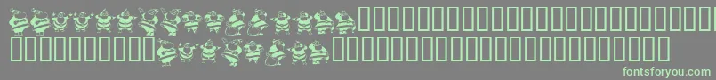 KrEightSantas-Schriftart – Grüne Schriften auf grauem Hintergrund