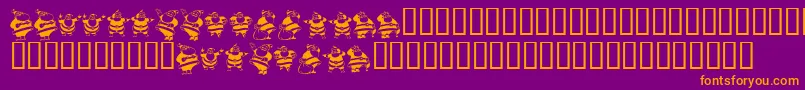 KrEightSantas Font – Orange Fonts on Purple Background