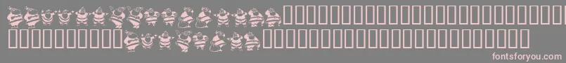 KrEightSantas-Schriftart – Rosa Schriften auf grauem Hintergrund