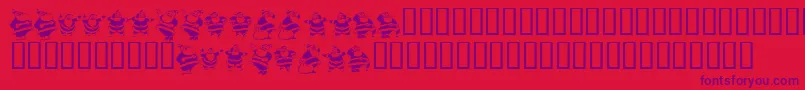 Police KrEightSantas – polices violettes sur fond rouge