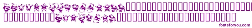 KrEightSantas Font – Purple Fonts on White Background
