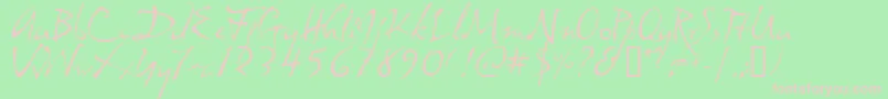 Dali Font – Pink Fonts on Green Background