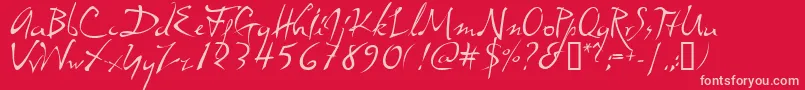 Dali Font – Pink Fonts on Red Background