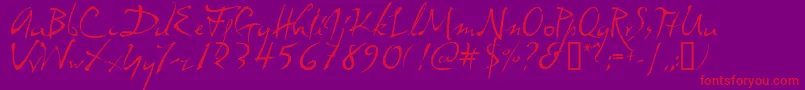 Dali Font – Red Fonts on Purple Background