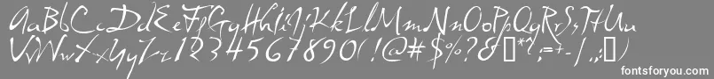 Dali Font – White Fonts on Gray Background