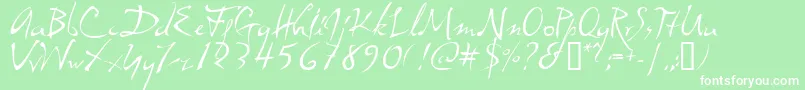 Dali Font – White Fonts on Green Background