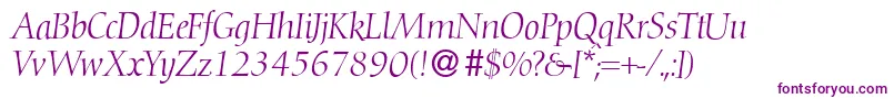 D730RomanItalic Font – Purple Fonts on White Background