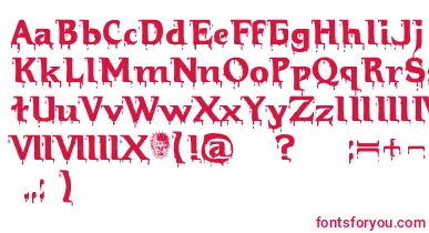 Hellraiserbloody font – Red Fonts