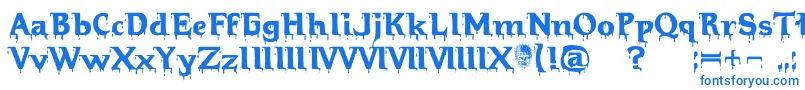 Шрифт Hellraiserbloody – синие шрифты на белом фоне