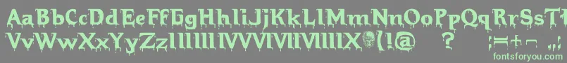 Шрифт Hellraiserbloody – зелёные шрифты на сером фоне