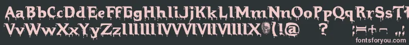 Hellraiserbloody Font – Pink Fonts on Black Background