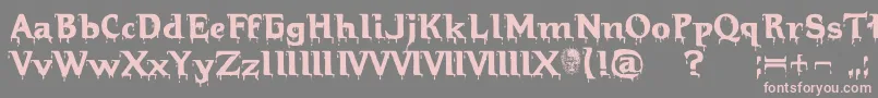 Шрифт Hellraiserbloody – розовые шрифты на сером фоне