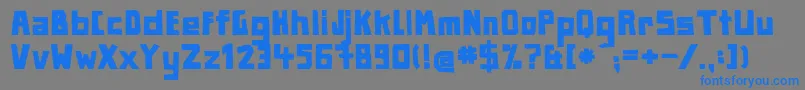 PaperjohnnyeineinhalbRegul Font – Blue Fonts on Gray Background