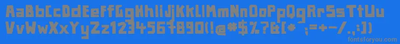 PaperjohnnyeineinhalbRegul Font – Gray Fonts on Blue Background