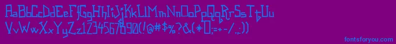 Spastic Font – Blue Fonts on Purple Background