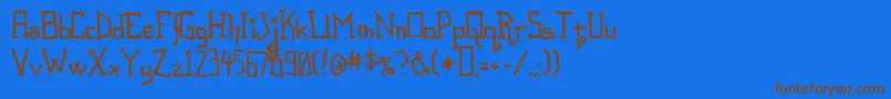 Police Spastic – polices brunes sur fond bleu