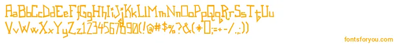 Spastic Font – Orange Fonts on White Background