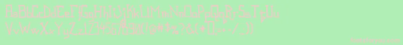 Spastic Font – Pink Fonts on Green Background