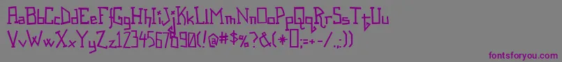 Шрифт Spastic – фиолетовые шрифты на сером фоне