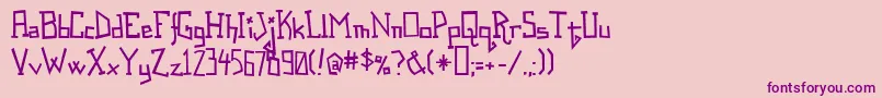 Шрифт Spastic – фиолетовые шрифты на розовом фоне