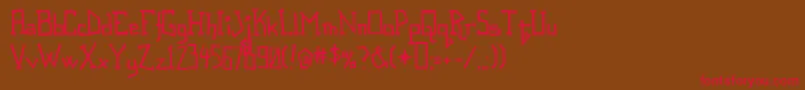 Spastic Font – Red Fonts on Brown Background