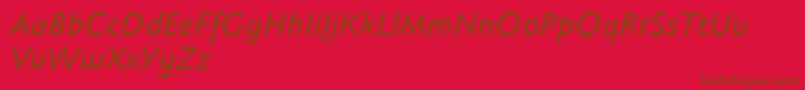 En savoir plus sur la police Fabersanspro66reduced Police Fabersanspro66reduced – polices brunes sur fond rouge