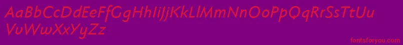 Fabersanspro66reduced Font – Red Fonts on Purple Background