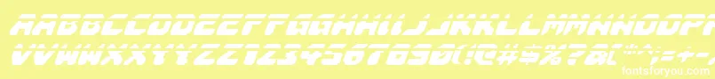 Шрифт Astropolislai – белые шрифты на жёлтом фоне