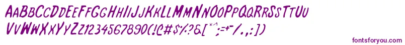 Шрифт Intshl – фиолетовые шрифты на белом фоне