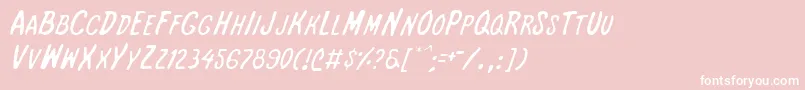 Intshl Font – White Fonts on Pink Background