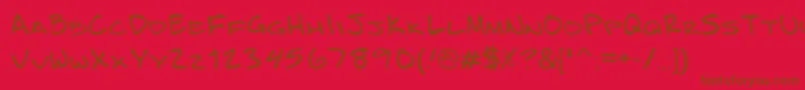 Bizzack Font – Brown Fonts on Red Background