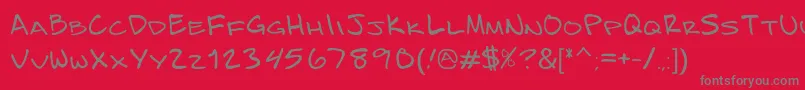 Bizzack-Schriftart – Graue Schriften auf rotem Hintergrund