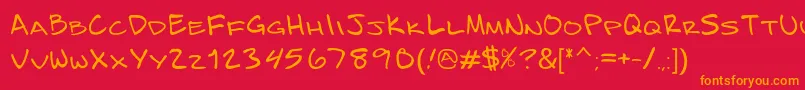 Bizzack Font – Orange Fonts on Red Background