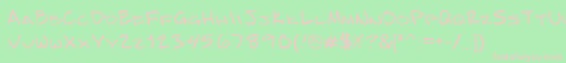 Bizzack Font – Pink Fonts on Green Background