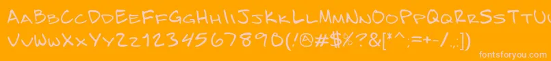 Bizzack Font – Pink Fonts on Orange Background