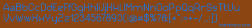Simm023 Font – Blue Fonts on Brown Background