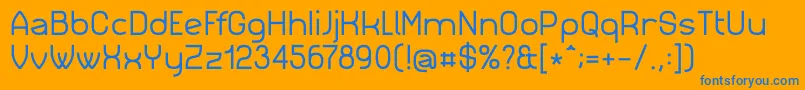 Simm023 Font – Blue Fonts on Orange Background