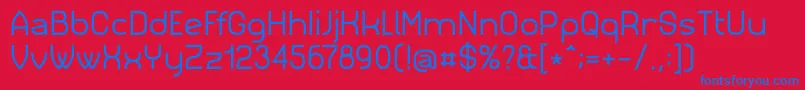 Simm023 Font – Blue Fonts on Red Background