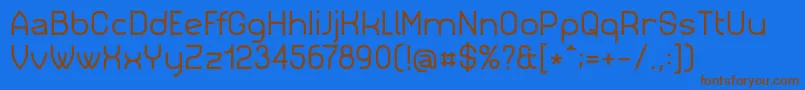 Simm023 Font – Brown Fonts on Blue Background