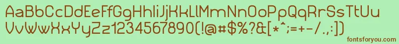 Simm023 Font – Brown Fonts on Green Background